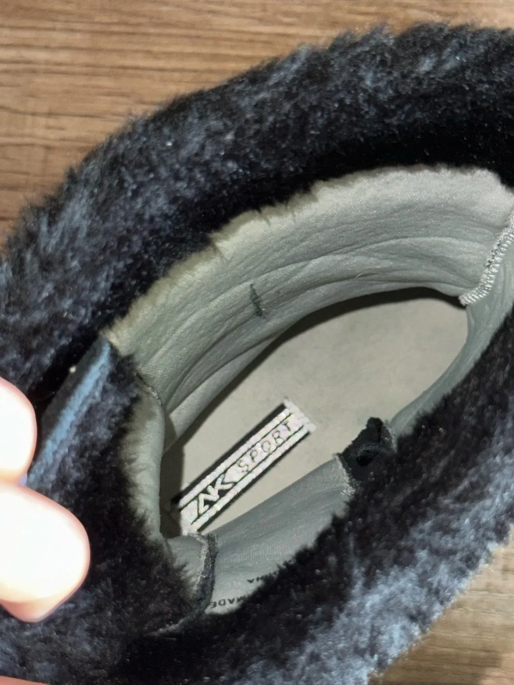 Anne Klein Women's Black Fur-Trim Suede Winter Boots
